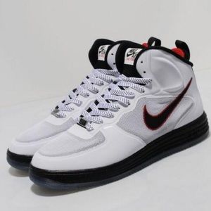 NIKE AIR LUNAR FORCE 1 MID|NEW |WHITE, BLK, RED |